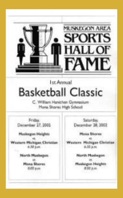 1st Program for Muskegon Basketball Hall of Fame Classic